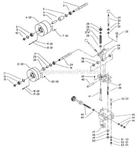 Page A Diagram and Parts List for 31-425  Delta Tool Stand & Cart