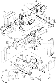 Page A Diagram and Parts List for 31-552 Type 1 Delta Sanding Table