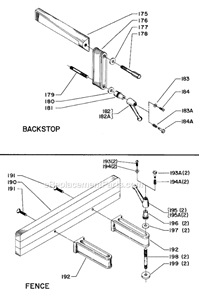 Page C Diagram and Parts List for 31-552 Type 1 Delta Sanding Table