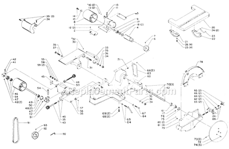Page A Diagram and Parts List for 31-723 Type 1 Delta Sanding Table