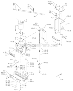 Part Location Diagram of 449010670001S Delta Stationary Lever