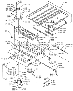 Page B Diagram and Parts List for 33-401 Type 1 Delta Chop Saw