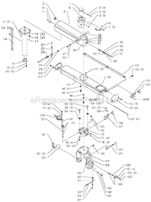 Page A Diagram and Parts List for 33-401 Type 2 Delta Chop Saw
