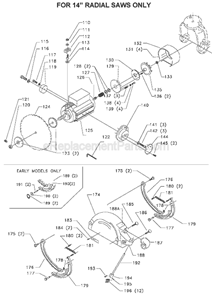 Page B Diagram and Parts List for 33-403 Type 2 Delta Chop Saw