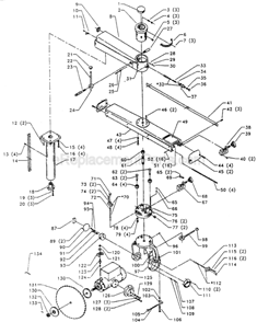 Page A Diagram and Parts List for 33-410 Type 1 Delta Chop Saw