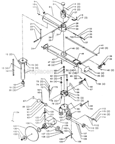 Page A Diagram and Parts List for 33-413 Type 1 Delta Chop Saw