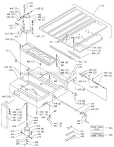 Page C Diagram and Parts List for 33-413 Type 2 Delta Chop Saw