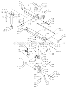 Page A Diagram and Parts List for 33-422 Type 2 Delta Chop Saw