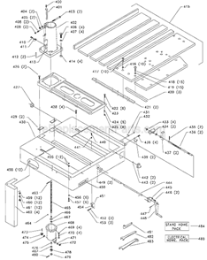 Page C Diagram and Parts List for 33-422 Type 2 Delta Chop Saw