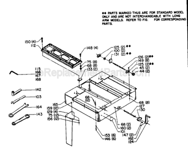 Page B Diagram and Parts List for 33-423 Type 1 Delta Chop Saw