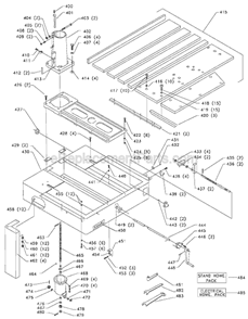 Page C Diagram and Parts List for 33-423 Type 3 Delta Chop Saw