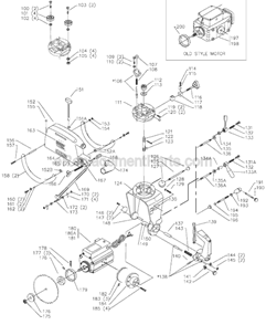 Page B Diagram and Parts List for 33-892 Type 1 Delta Chop Saw