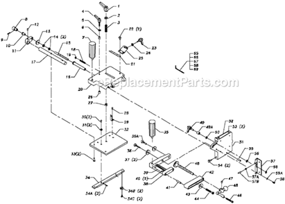 Part Location Diagram of 1340138 Delta Lock Lever