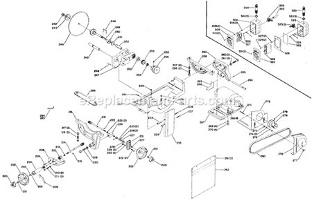 Page B Diagram and Parts List for 34-402 Type 1 Delta Table Saw