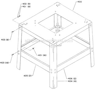 Page C Diagram and Parts List for 34-402 Type 1 Delta Table Saw