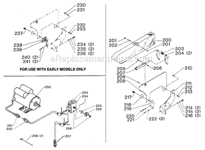 Page C Diagram and Parts List for 34-445 Type 3 Delta Table Saw