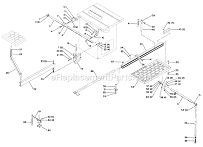 Page A Diagram and Parts List for 34-485 Type 1 Delta Table Saw