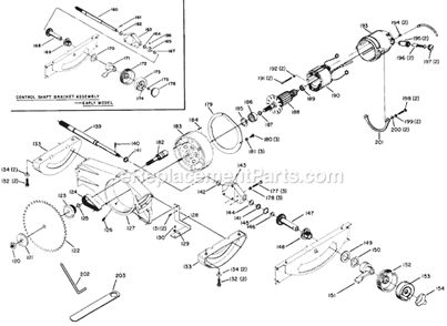 Page B Diagram and Parts List for 34-654 Type 1 Delta Table Saw