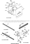 Stand and Fence Assembly Diagram and Parts List for 34-670 Type 1 Delta Table Saw