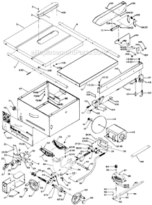 Page A Diagram and Parts List for 34-710 Type 1 Delta Table Saw