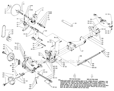 Page A Diagram and Parts List for 34-761 Type 1 Delta Table Saw