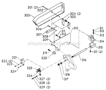 Page D Diagram and Parts List for 34-761 Type 3 Delta Table Saw