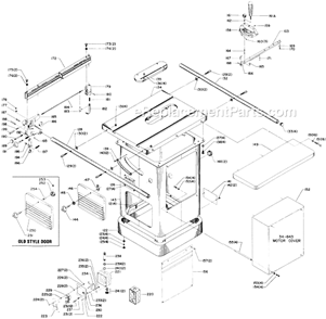 Page B Diagram and Parts List for 34-763 Type 2 Delta Table Saw