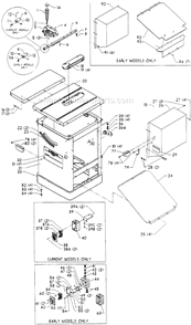 Page A Diagram and Parts List for 34-763 Type 3 Delta Table Saw