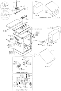 Page A Diagram and Parts List for 34-764 Type 3 Delta Table Saw