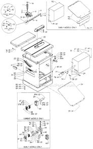 Page A Diagram and Parts List for 34-765 Type 3 Delta Table Saw