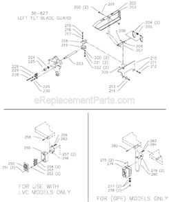 Page C Diagram and Parts List for 34-778L Type 2 Delta Table Saw