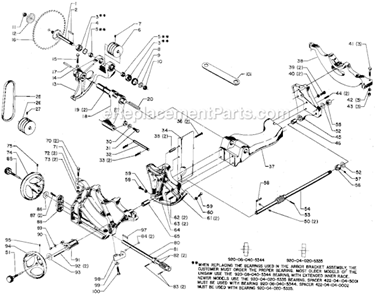 Page A Diagram and Parts List for 34-781 Type 1 Delta Table Saw
