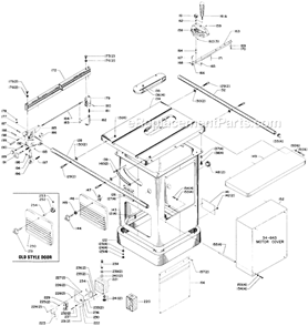Page B Diagram and Parts List for 34-781 Type 2 Delta Table Saw