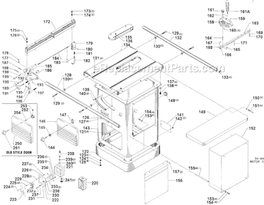 Page B Diagram and Parts List for 34-782 Type 2 Delta Table Saw