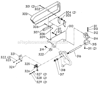 Page D Diagram and Parts List for 34-782 Type 3 Delta Table Saw