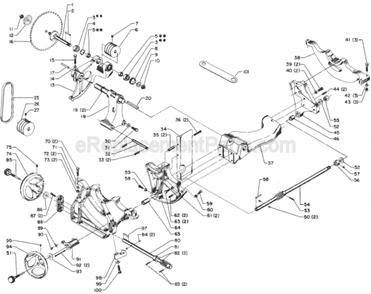 Page A Diagram and Parts List for 34-783 Type 1 Delta Table Saw