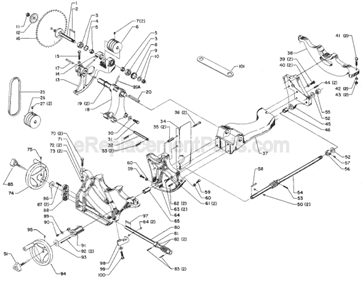 Page B Diagram and Parts List for 34-783 Type 2 Delta Table Saw
