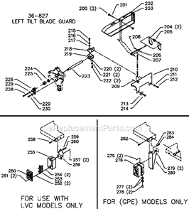 Page C Diagram and Parts List for 34-784L Type 2 Delta Table Saw