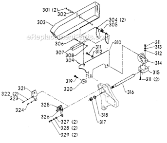 Page D Diagram and Parts List for 34-784 Type 3 Delta Table Saw
