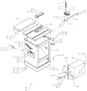 Page A Diagram and Parts List for 34-784 Type 4 Delta Table Saw
