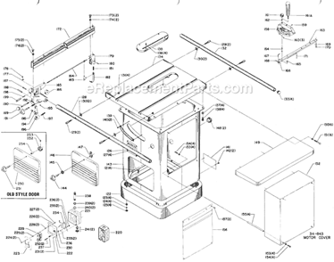 Page B Diagram and Parts List for 34-806 Type 1 Delta Table Saw