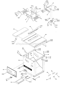 Page A Diagram and Parts List for 34-890 Type 1 Delta Band Saw