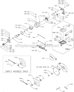 Part Location Diagram of 1345435 Delta Blade Guard Assembly