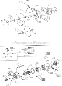 Page B Diagram and Parts List for 36-220 Type 1 Delta Miter Saw