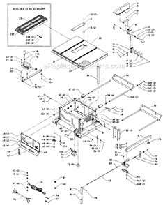 Page A Diagram and Parts List for 36-285 Type 1 Delta Table Saw