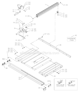 Page A Diagram and Parts List for 36-448 Type 1 Delta Table Saw Accessories