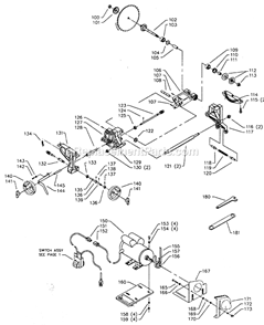 Page B Diagram and Parts List for 36-454 Type 1 Delta Table Saw