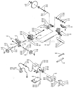 Page B Diagram and Parts List for 36-455 Type 1 Delta Table Saw