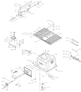 Page A Diagram and Parts List for 36-545 Type 1 Delta Table Saw