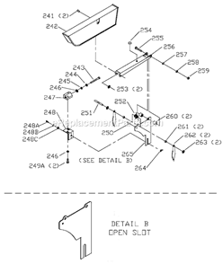 Page B Diagram and Parts List for 36-545 Type 3 Delta Table Saw